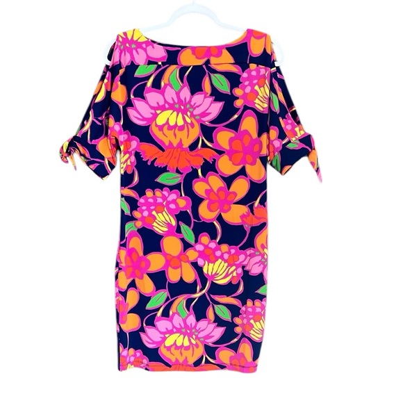 New Trina by Trina Turk Vinet Floral Jersey Split Sleeve Mini Dress Size Small - Picture 2 of 15